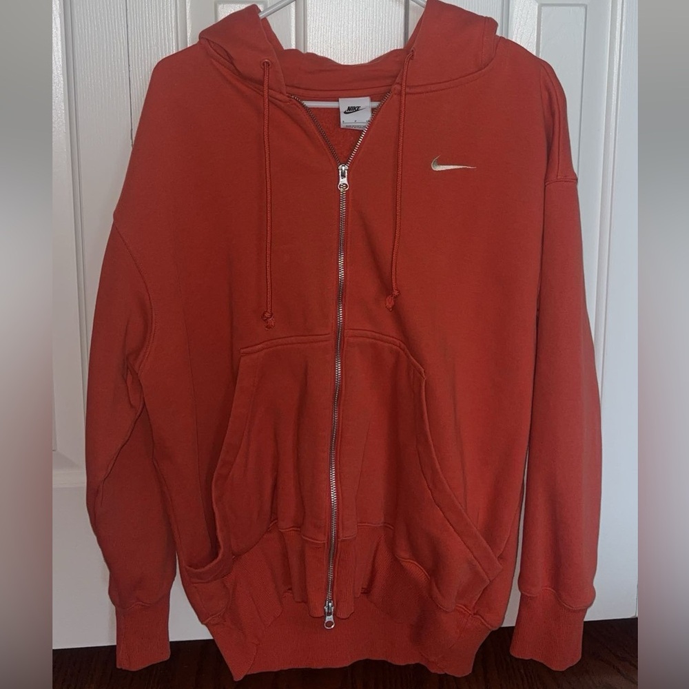 Nike Women's Orange Full-Zip Hoodie
